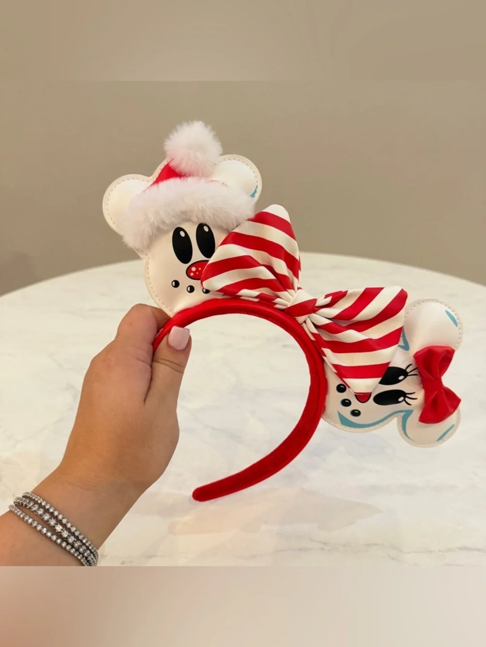 NEW Disney Loungefly Minnie & Mickey Snowman Ears